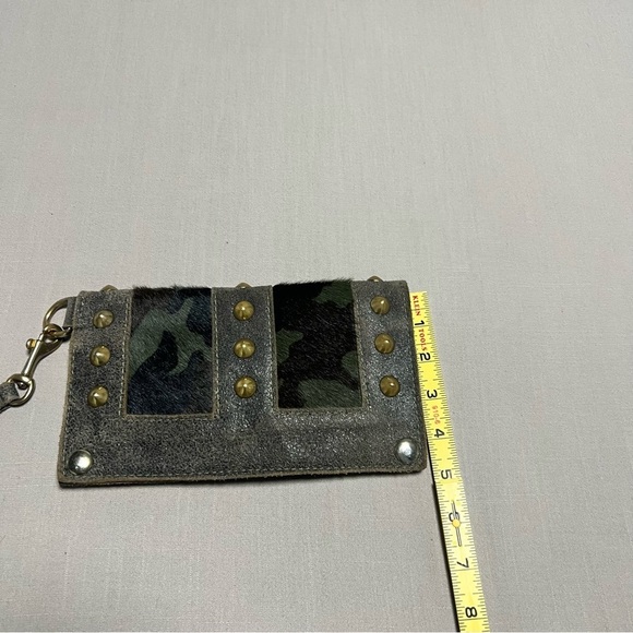 Maya Moon Handmade Recycled Leather Clutch Wallet Wristlet + Card Holder - Picture 8 of 15